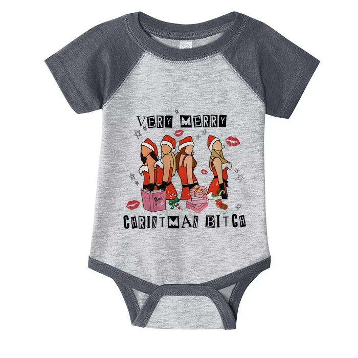 Very Merry Christmas Btch Infant Baby Jersey Bodysuit