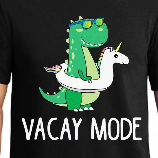 Vacay Mode Cute Dinosaur Funny Family Vacation Gift Pajama Set