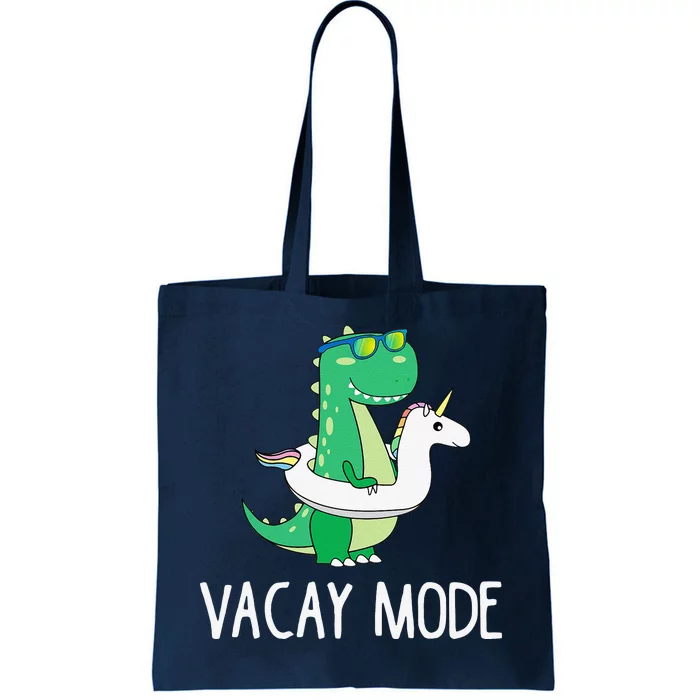 Vacay Mode Cute Dinosaur Funny Family Vacation Gift Tote Bag