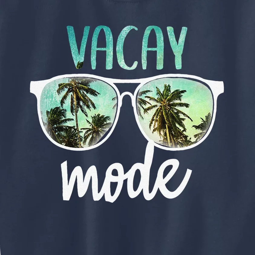 Vacay Mode Cute Vacation Summer Cruise Getaway Kids Sweatshirt