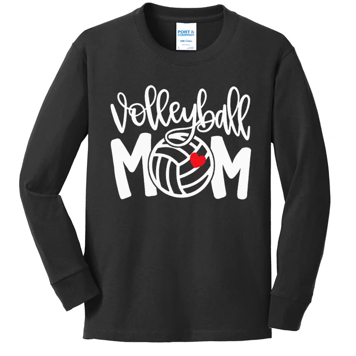 Volleyball Mom Cute Mom Life Volleyball Game Day Kids Long Sleeve Shirt