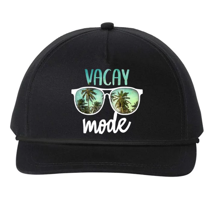 Vacay Mode Cute Vacation Summer Cruise Getaway Snapback Five-Panel Rope Hat