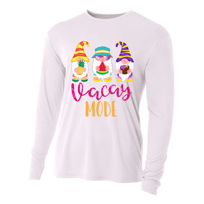 Vacay Mode Cute Summer Gnomes Funny Gifts For Wo Cooling Performance Long Sleeve Crew