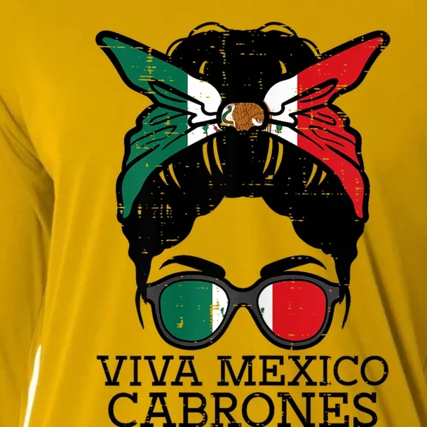 Viva Mexico Cabrones Bun Fun Mexican Independence Day Cooling Performance Long Sleeve Crew