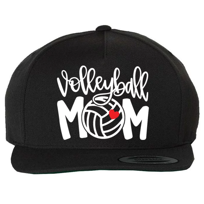 Volleyball Mom Cute Mom Life Volleyball Game Day Cheer Mom Wool Snapback Cap