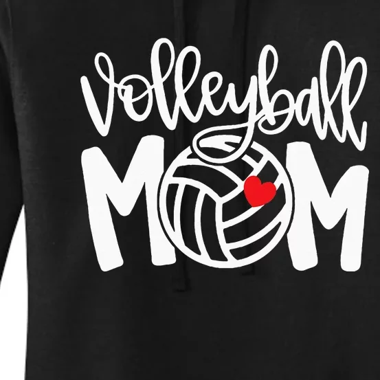 Volleyball Mom Cute Mom Life Volleyball Game Day Cheer Mom Women's Pullover Hoodie