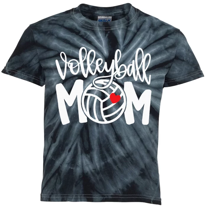 Volleyball Mom Cute Mom Life Volleyball Game Day Cheer Mom Kids Tie-Dye T-Shirt