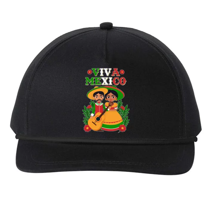 Viva Mexico Celebrate Mexican Independence Day Snapback Five-Panel Rope Hat