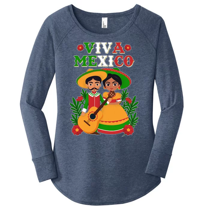 Viva Mexico Celebrate Mexican Independence Day Women's Perfect Tri Tunic Long Sleeve Shirt