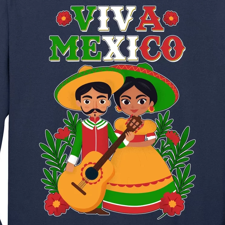 Viva Mexico Celebrate Mexican Independence Day Tall Long Sleeve T-Shirt