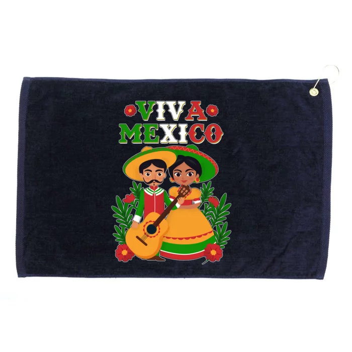 Viva Mexico Celebrate Mexican Independence Day Grommeted Golf Towel