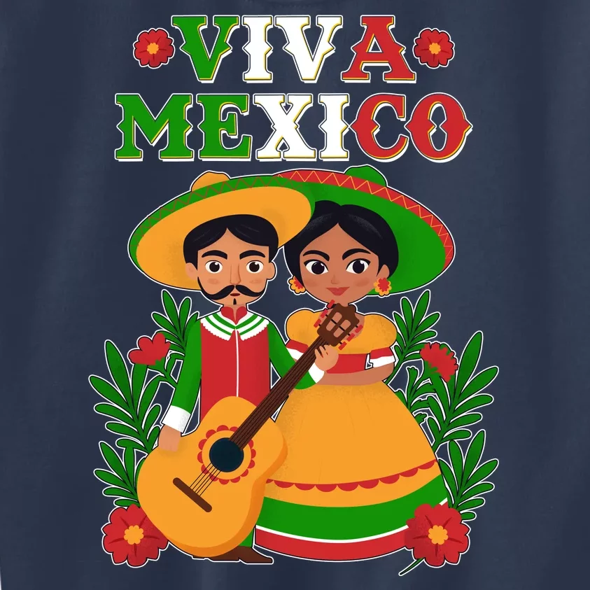 Viva Mexico Celebrate Mexican Independence Day Kids Sweatshirt