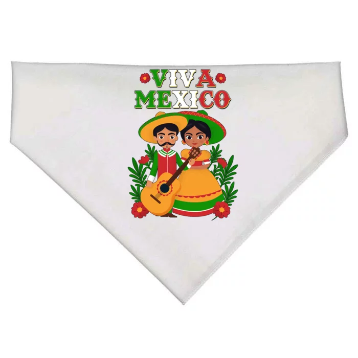 Viva Mexico Celebrate Mexican Independence Day USA-Made Doggie Bandana