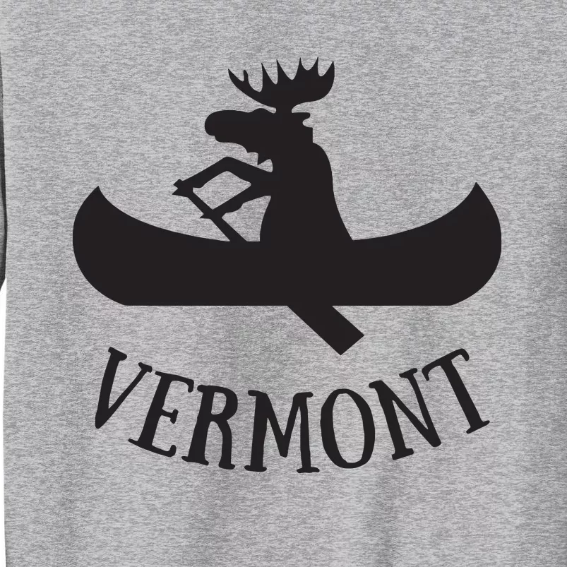 Vermont Moose Canoe Vacation T Tall Sweatshirt