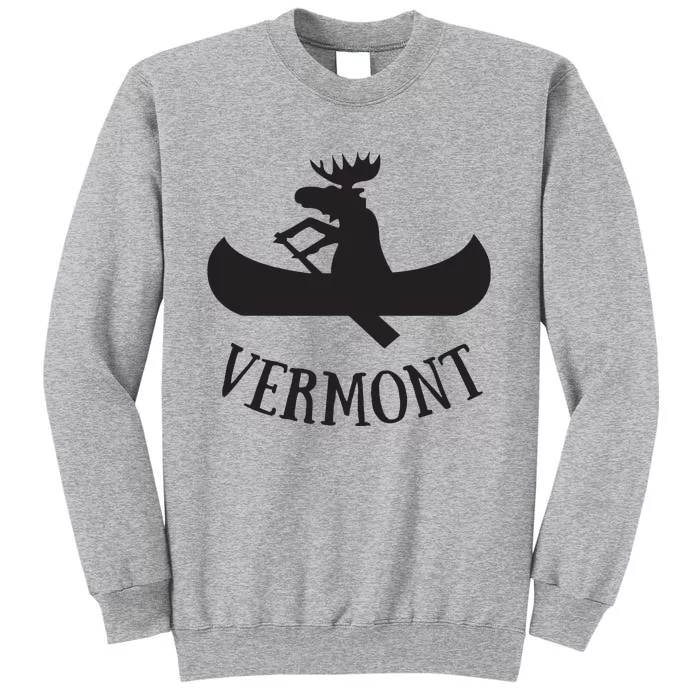 Vermont Moose Canoe Vacation T Tall Sweatshirt