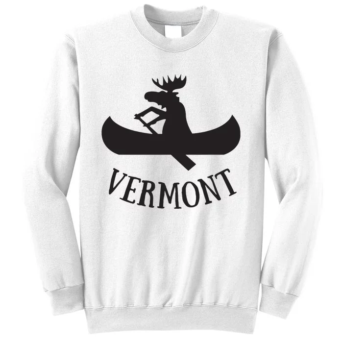 Vermont Moose Canoe Vacation T Sweatshirt