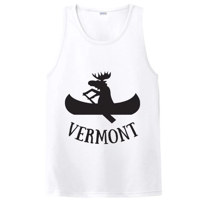 Vermont Moose Canoe Vacation T Performance Tank