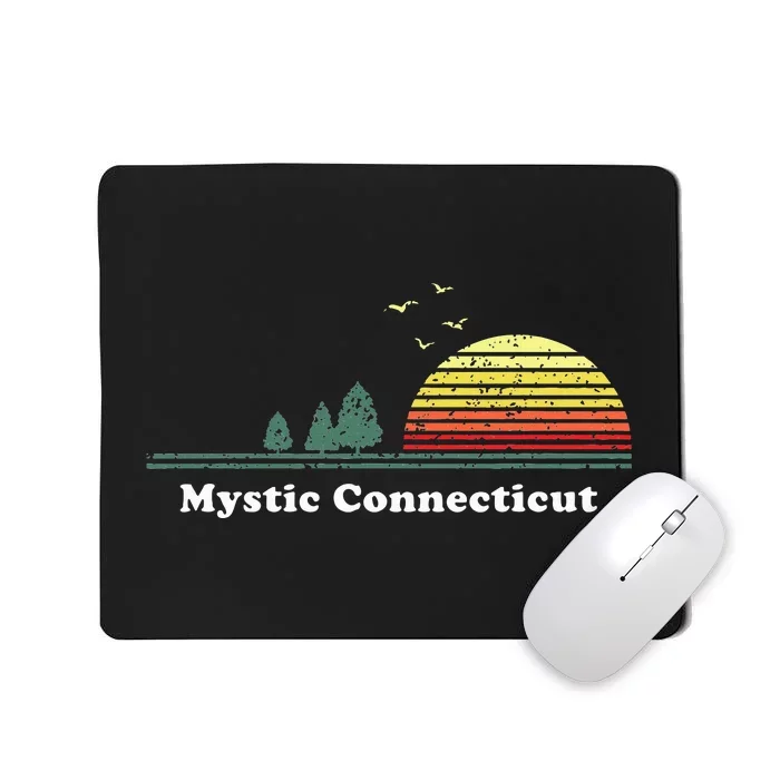 Vintage Mystic Connecticut Sunset Souvenir Mousepad