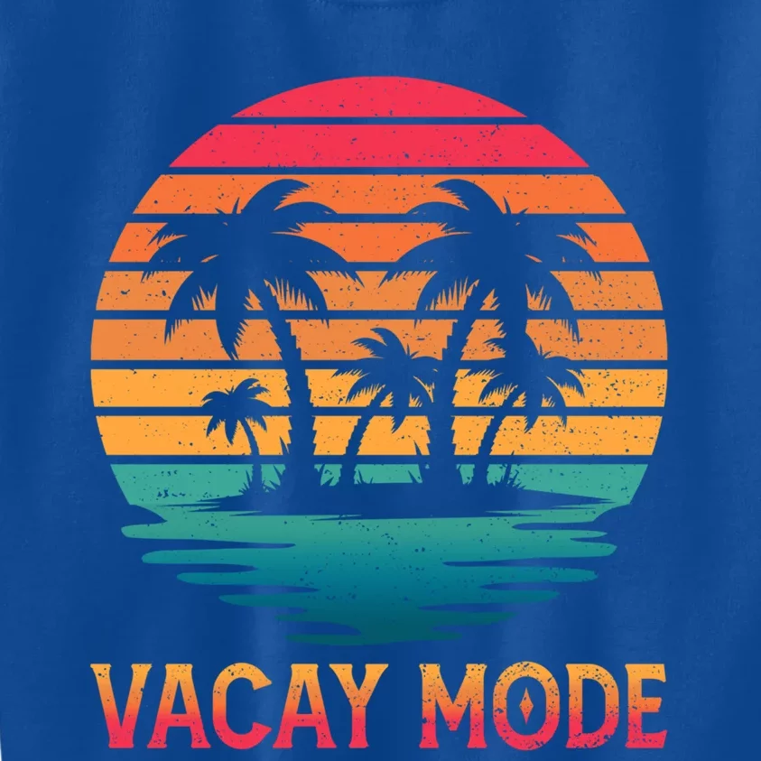 Vacay Mode Coconut Palm Trees Retro Tropical Summer Vibes Cute Gift Kids Sweatshirt