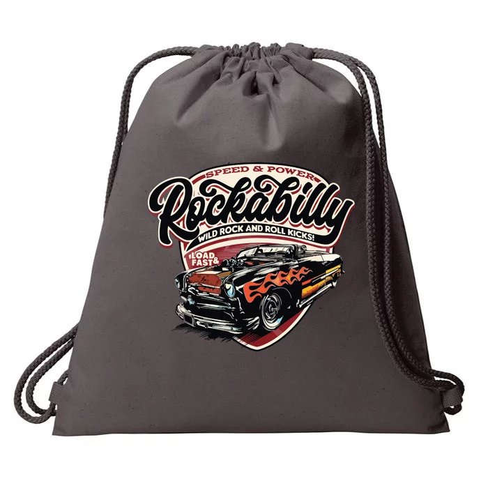 Vintage Muscle Car Graphic Drawstring Bag