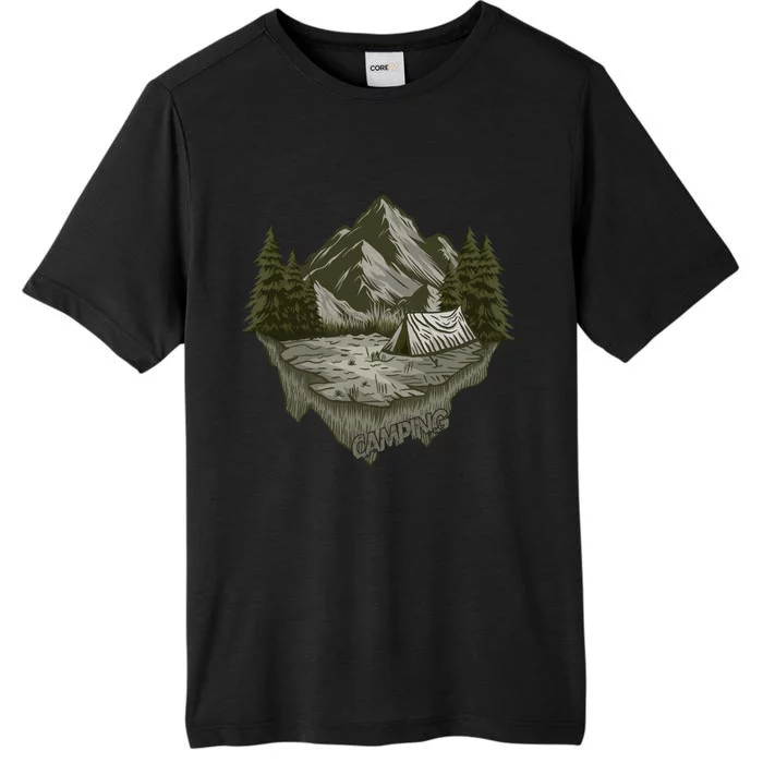 Vintage Mountain Camping Graphic ChromaSoft Performance T-Shirt