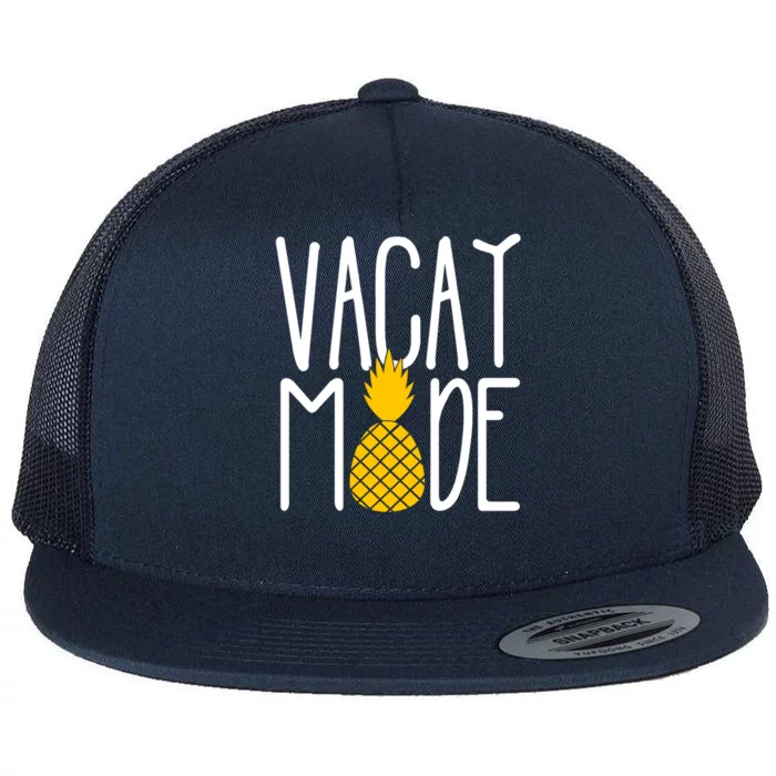 Vacay Mode Cute Pineapple Flat Bill Trucker Hat