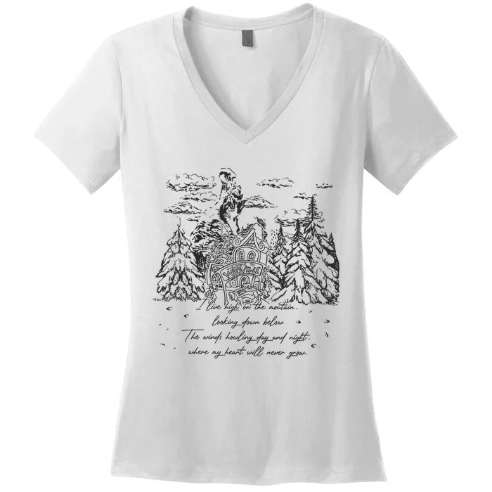 Vintage Mount Crumpit Grinchmas Christmas Women's V-Neck T-Shirt