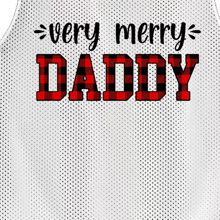 Very Merry Daddy Christmas Holiday Dad Family Time Winter Mesh Reversible Basketball Jersey Tank