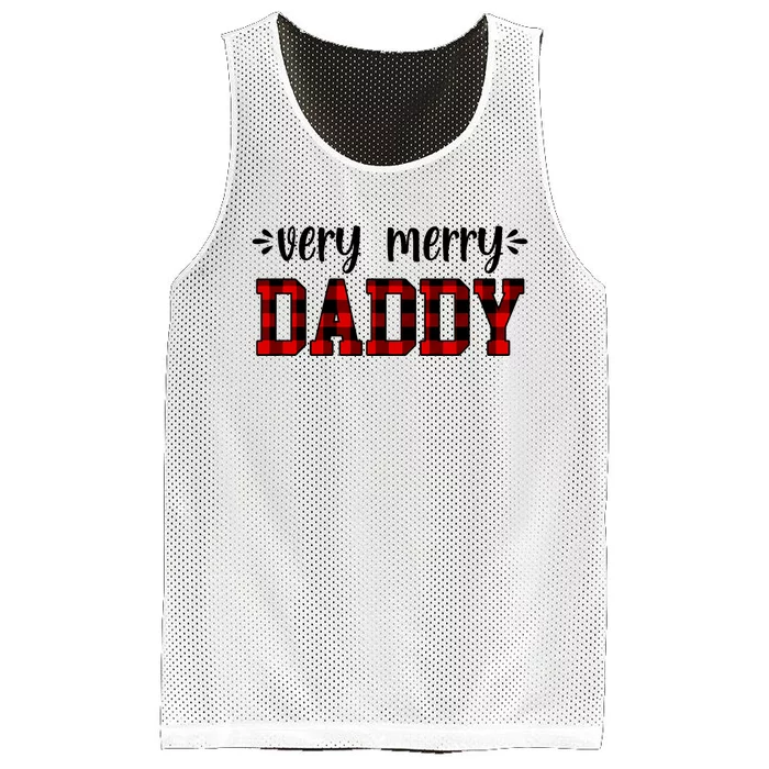 Very Merry Daddy Christmas Holiday Dad Family Time Winter Mesh Reversible Basketball Jersey Tank