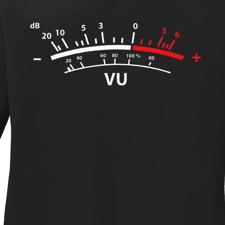 VU Meter DB DJ Ladies Long Sleeve Shirt