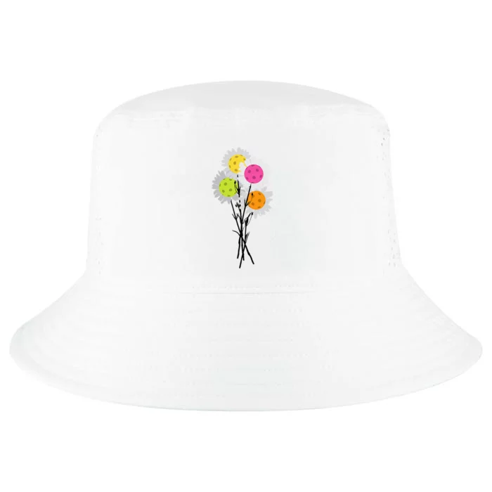 Valentine's Mother's Day Pickleball Flower Bouquet Pretty Cool Comfort Performance Bucket Hat