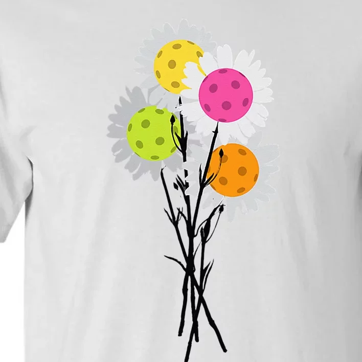 Valentine's Mother's Day Pickleball Flower Bouquet Pretty Tall T-Shirt