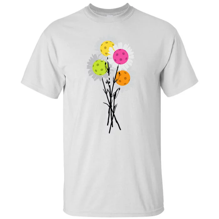 Valentine's Mother's Day Pickleball Flower Bouquet Pretty Tall T-Shirt