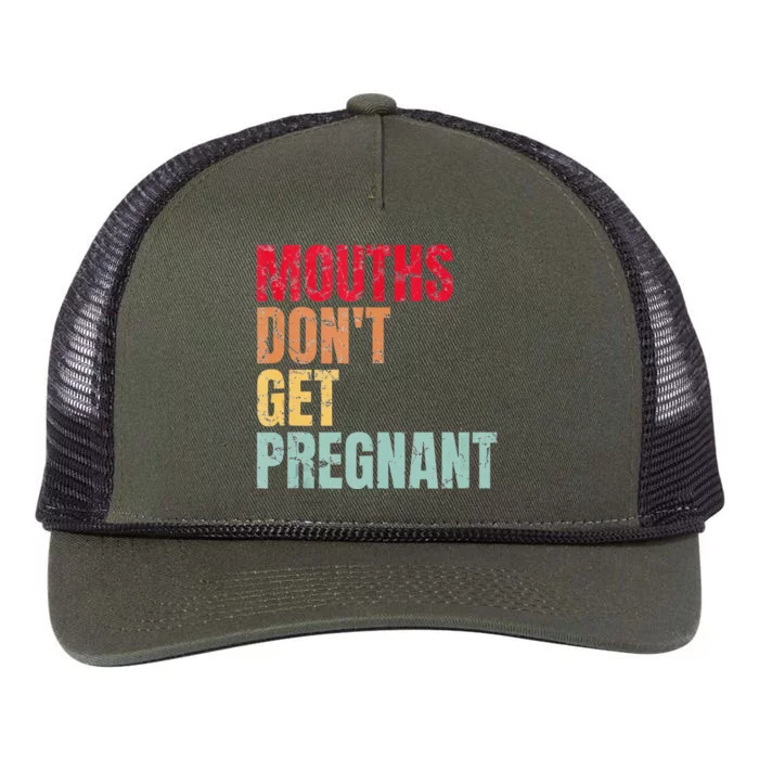 Vintage Mouths DonT Get Pregnant Retro Rope Trucker Hat Cap