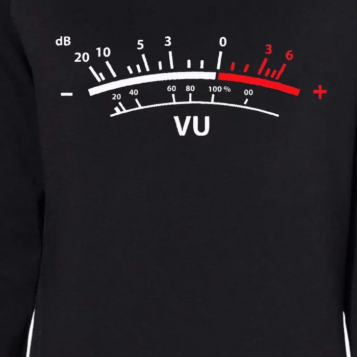 VU Meter dB DJ Womens California Wash Sweatshirt