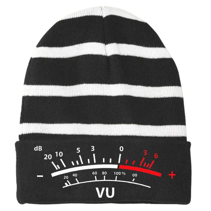 VU Meter DB DJ Striped Beanie with Solid Band