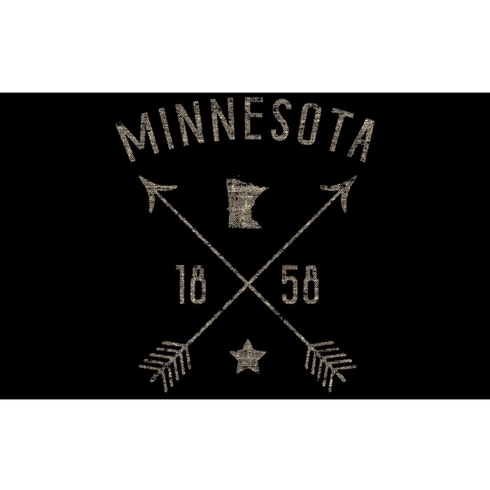 Vintage Minnesota Distressed Home State Map Boho Arrows Bumper Sticker