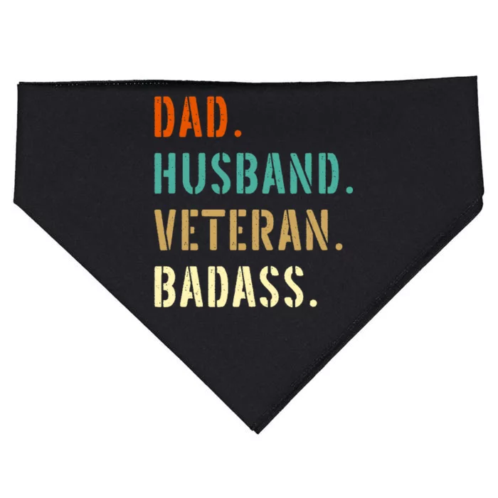 Veteran Military Dad Gifts From Daughter Son Wife USA-Made Doggie Bandana