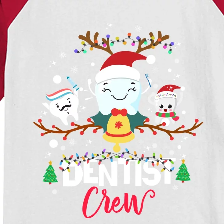 Very Merry Dental Crew Dentist Christmas Funny Tooth Costume Gift Kids Colorblock Raglan Jersey