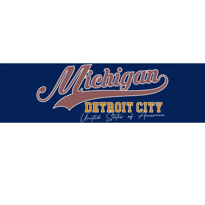 Vintage Michigan Detroit City Bumper Sticker