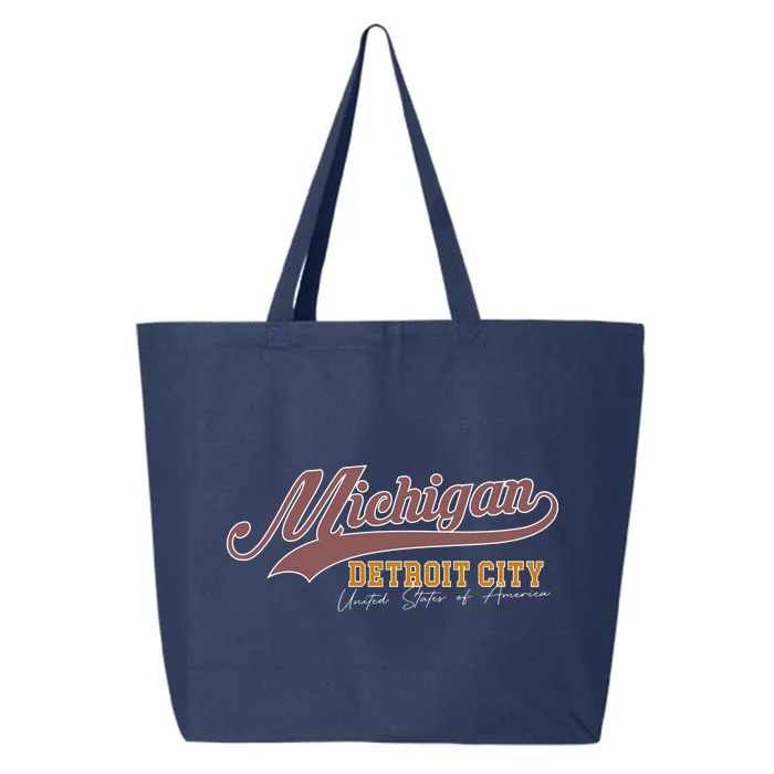 Vintage Michigan Detroit City 25L Jumbo Tote