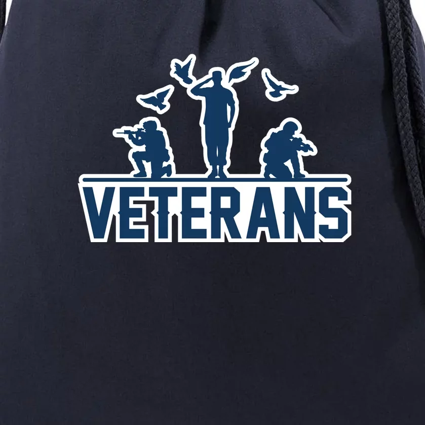 Veterans Memorial Day Gift Patriot Drawstring Bag