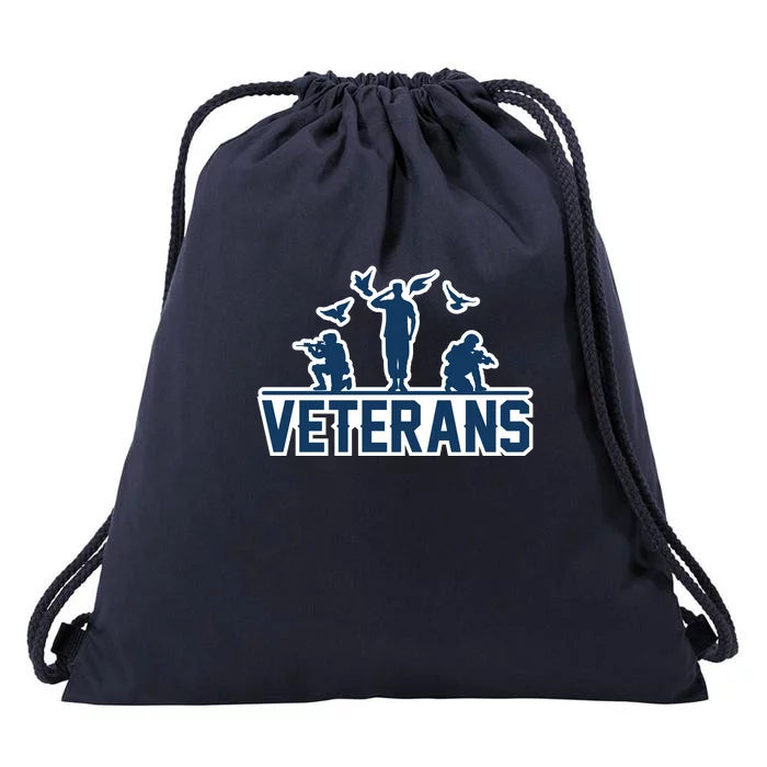 Veterans Memorial Day Gift Patriot Drawstring Bag