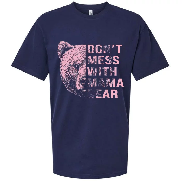 Vintage Mothers Day Don't Mess with Mama Bear Gifts Sueded Cloud Jersey T-Shirt