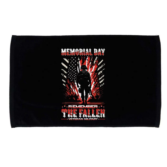 Vintage Memorial Day Remember The Fallen Veteran Military Microfiber Hand Towel