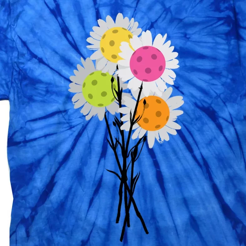 ValentineS MotherS Day Pickleball Flower Bouquet Pretty Gift Tie-Dye T-Shirt