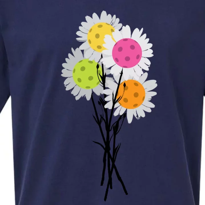 ValentineS MotherS Day Pickleball Flower Bouquet Pretty Gift Sueded Cloud Jersey T-Shirt