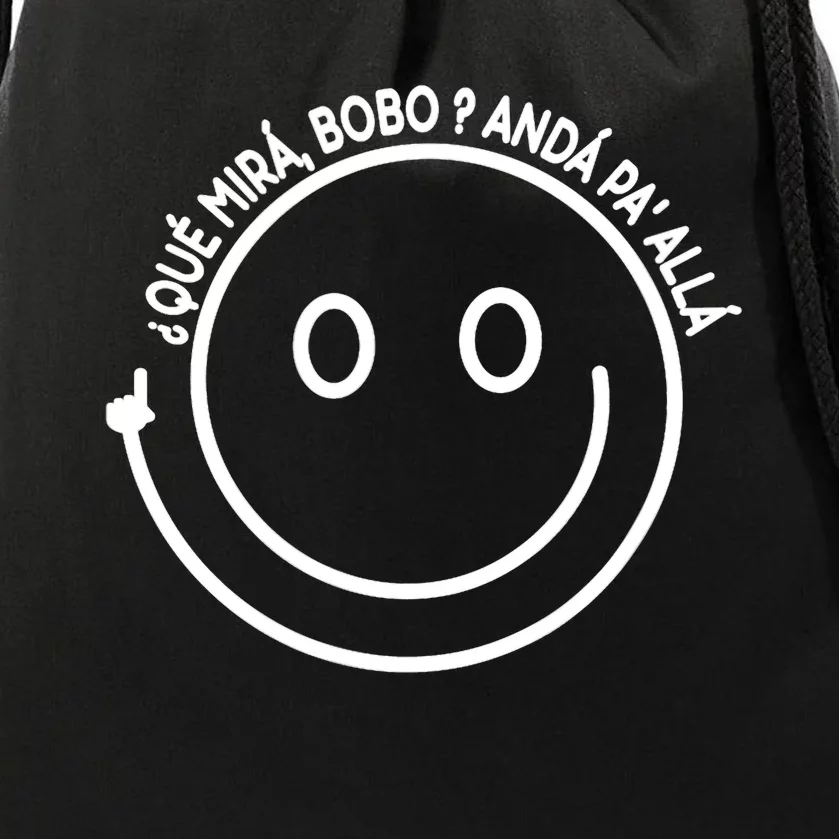 Viral Meme Design Qué Miras Bobo Qué Mira Bobo Drawstring Bag