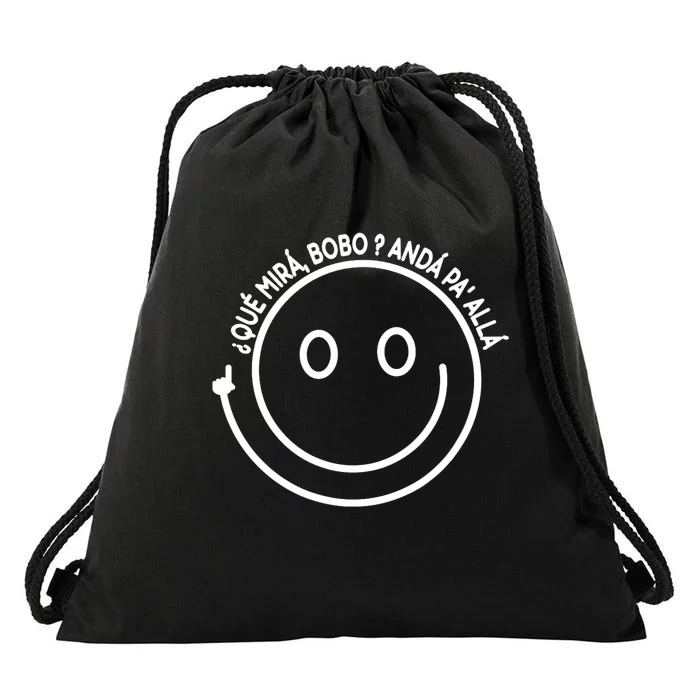 Viral Meme Design Qué Miras Bobo Qué Mira Bobo Drawstring Bag