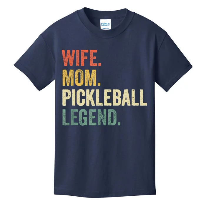 Vintage Mothers Day Pickleball Funny Wife Mom Legend Gift Kids T-Shirt